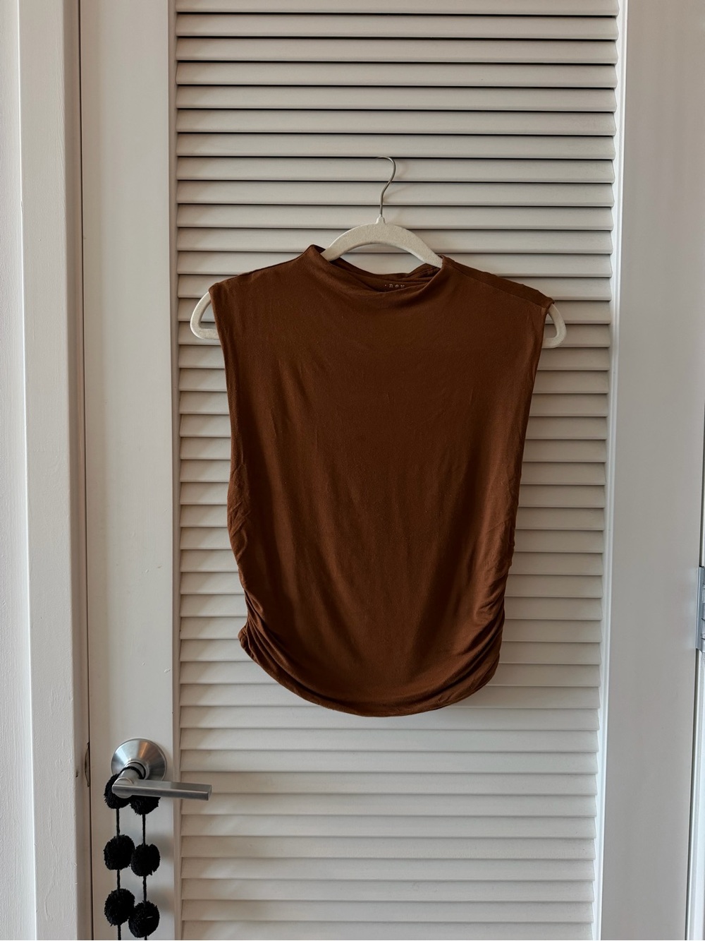 a new day Mock Neck Sleeveless Tank Top - Brown